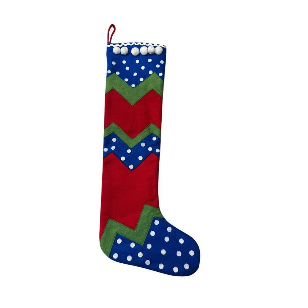 VTG Felt Large Whimsical Christmas Stockings Seasonal Holiday Decor